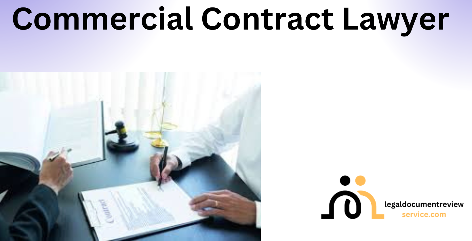 Commercial lawyer drafting business contract