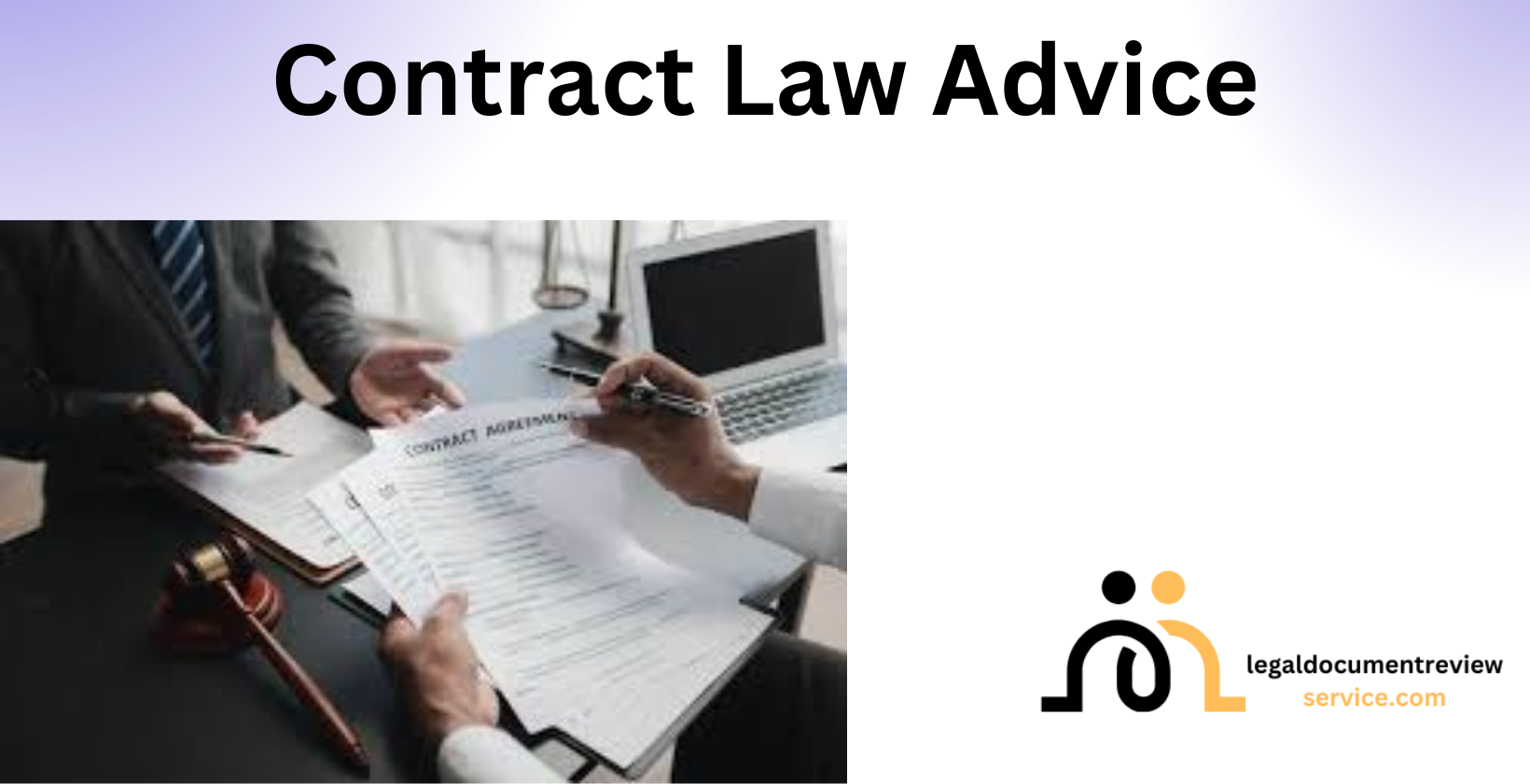 lawyer giving contract advice