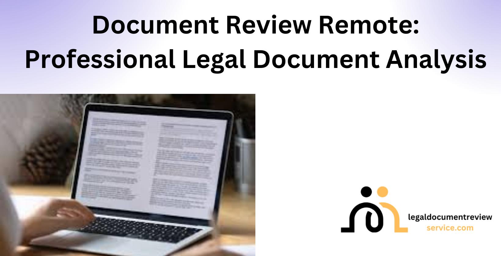 Remote legal document review on laptop