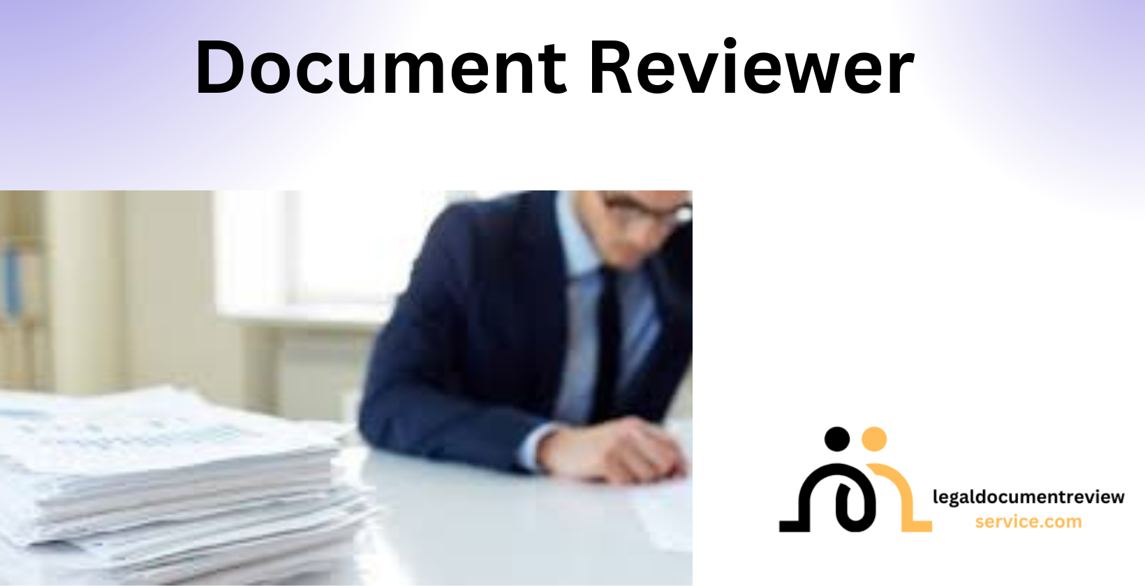 Legal document reviewer at work